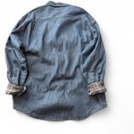 st. john's bay Vintage  Flannel Lined Denim Shacket Photo 2