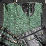 NWT Charmian Corset Jacket Belt Bag Set Emerald Green Lace Size Medium Photo 4