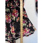 Show Me Your Mumu Show Me Your MUMU Black Velvet Floral Kelsey Romper Size Medium Photo 8