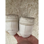 Sam Edelman  White Leather Slip On Sneakers Pom Pom Accent Shoes‎ Size 6M Photo 3