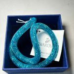 Swavorski NWT Swarovski Stardust Blue Mesh Crystal Bracelet Size M Full Set Box Gift Ready Photo 5