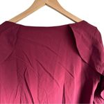 COS Scalloped Long Sleeved Mini Nubu Dress Burgundy Maroon 4 Photo 6