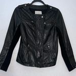 Hinge  DESIGNED IN SEATTLE SOFTBLACK  LEATHER QUILTED MOTO JACKET XS Photo 0