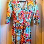 Gianni Bini Tropical Print 3/4 Sleeve Romper Photo 0