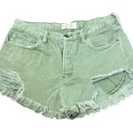 We The Free Sage Green Cutoff Frayed Jean Shorts Photo 0