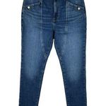 We The Free  People SZ 27 Beacon Slim Crop Jeans Mid-Rise Stretch Pockets Blue Photo 0