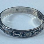 Brighton Clamper Style Bracelet Magnetic Closure Silver Tone Rhinestone Accents Photo 0