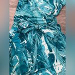 Michael Kors Teal Patterned Maxi Dress Photo 5