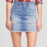 Mossimo Supply Co . Mini Cut Off Denim Skirt Photo 0
