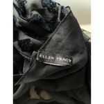 Ellen Tracy Silk Blend Black Velvet Burnout Sheer Scarf Shawl Shimmer Whimsigoth Evening Photo 9