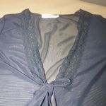 Robe Size Small S Abolllria Womens Lace Trim Sheer Black Long Sleeve Cardigan Photo 4