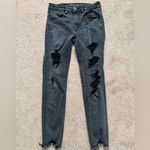 American Eagle Outfitters High Rise Jeggings Super Stretch X Size 6 Faded Black Photo 2