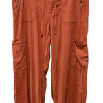 American Eagle  Womens Dreamy Drape Baggy Cargo Wide Leg Pants Sz 16 Orange Boho Photo 0