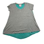 Romeo + Juliet Couture V-Neck Mixed Media High Low Hem T-Shirt Size Small Photo 0