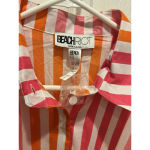 Beach Riot  Alexa‎ Coverup Sunset Pink Red Striped Button Front Petite Large Photo 2