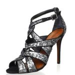 Schutz Fallon Gunmetal Sequin Strappy Stiletto Heels 7 Photo 1