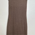 Reformation Nolan Open Knit Sweater Dress brown small Photo 4