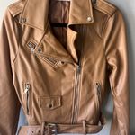 JustFab Faux Leather Moto Jacket Small Photo 6