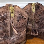 Steven By Steve Madden Steven by Steven Madden Distressed Brown Leather Western Ankle Boots Photo 2