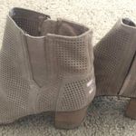 Toms Grey Peep Toe Booties Photo 0