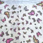 Vintage Y2K Butterfly Print Bandana Square Scarf Pastel Beach White Photo 4