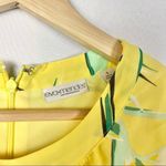 New York & Company Eva Mendes Yellow Sabrina Floral Long Sleeve Shift Dress S Photo 3