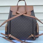 Michael Kors Brown Jet Set Large Chain Backpack Photo 3