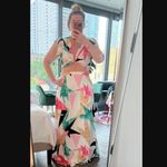 Lulus Two-Piece Maxi Dress / Skirt Set NWT XL Daydreaming White Print Blogger Photo 11