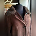 Neiman Marcus Vintage  faux suede fur button down plush maxi coat, size medium Photo 10