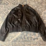 Brown Real Leather Bomber Jacket XL Photo 0