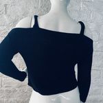 EXPRESS cold shoulder black sweater size S Photo 9