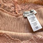 Guess JEANS Authentic Lace Trim Glitter Ribbed Knit Top Juniors XS/S Photo 3