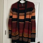 Love by chesley Multicolor Striped Women's Sweater size medium Black Photo 1