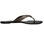 Tory Burch  Thora 2 Leather Thong Sandals Pewter Metallic Tumbled Snake Print 7 M Photo 12