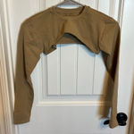 Iets Frans Micro Crop Shrug Layer Brown Size M Photo 0