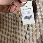 Tuckernuck  NWT Ocean Spray Sleeveless Cheyenne Dress size XS tan/blue geo print Photo 12