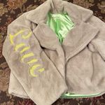 Beige Plush Faux Fur Crop Jacket size M Salgunamu Brazil Vegan Teddy Bear Size M Photo 5