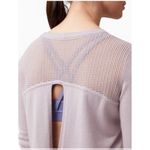 Lululemon Back To Balance Sweater Size 2 Purple Open Back Cashmere Athleisure Photo 5