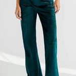 Free People NWT Walk With You Velvet Trousers Turquoise 2 Photo 7