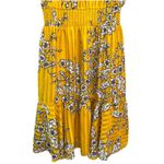 Nanette Lepore Floral Yellow Sleeveless Mock Neck Pleated Fit & Flare Dress 6 Photo 3