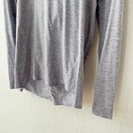 Zella Purple White Stripe Pullover Long Sleeve Hood Relaxed Oversize Small Photo 2