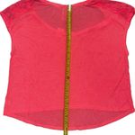 PINK - Victoria's Secret PINK by‎ Victorias Secret Women’s Cropped Short Sleeve Shirt Pink Size Large Photo 4