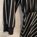 ZARA {S} Asymmetrical Striped Dress Black White Photo 2