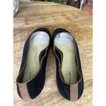 Lands' End Lands’ End Black Suede Ballet Flats with Brown Trim Size 6B Women’s Photo 4