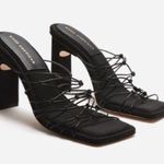 Good American Black Neoprene Caged Mule Size 5 Photo 0