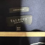 Talbots 18WP Aberdeen Blazer Navy Blue Cotton Blend Two-Button Photo 2