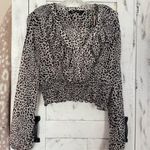 ZARA  black and white blouse Photo 0
