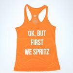 Aperol Spritz OK, But First We Spritz Orange Racerback Tank Top Photo 10