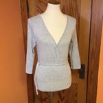 Caution to the Wind Urban outfitters grey sexy plunging neckline top Photo 7