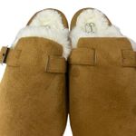 Jessica Simpson Women S Tan Suede Fuzzy Lined Clog Slippers Size 6 Photo 7